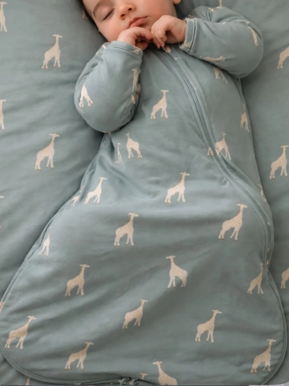 Gunamuna Long Sleeve Sleep Sack - Giraffe Moss